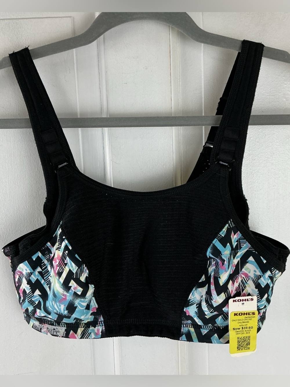 Glamorise Sport Underwire Sports Bra 34B  NWT